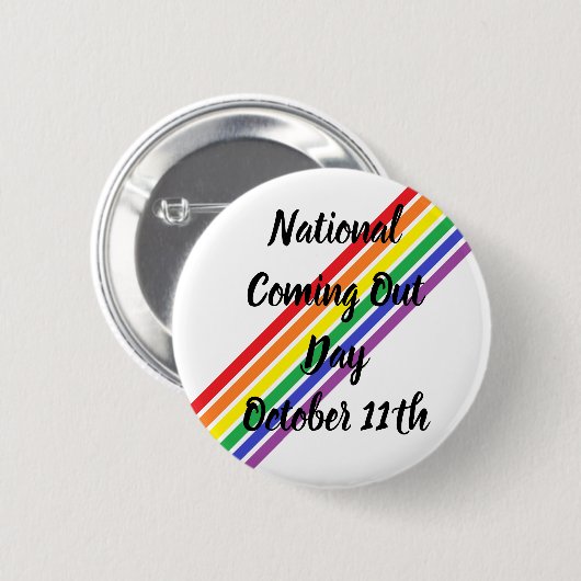 National Coming Out Day 11. Oktober Button (Vorne & Hinten)