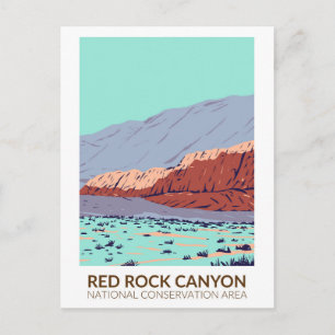National Conservation Area Vintag Red Rock Canyon Postkarte