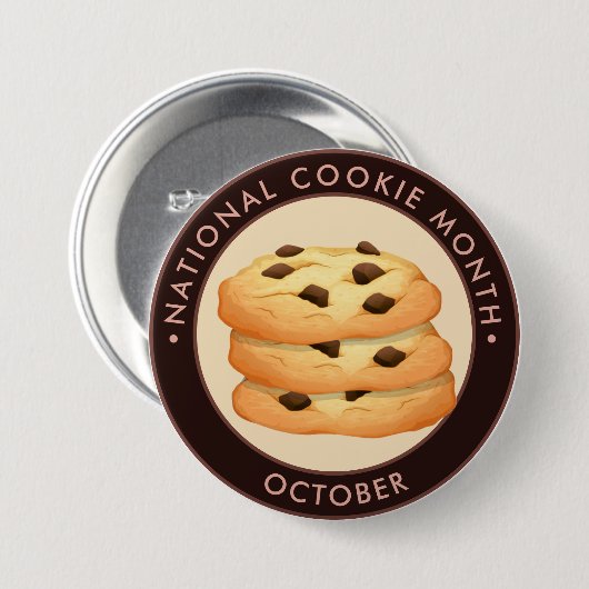 National Cookie Month, Schokoladenkekse Button (Vorne & Hinten)