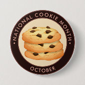 National Cookie Month, Schokoladenkekse Button (Vorderseite)