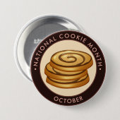 National Cookie Month, Vanille-Schokolade wirbeln Button (Vorne & Hinten)