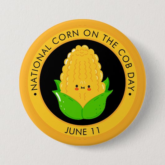 National Corn am Cob Day Button (Vorderseite)