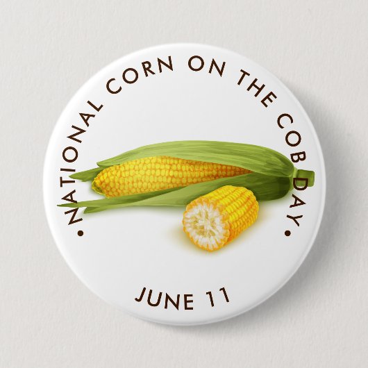 National Corn am Cob Day Button (Vorderseite)