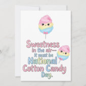 National Cotton Candy Day Dankeskarte (Vorderseite)