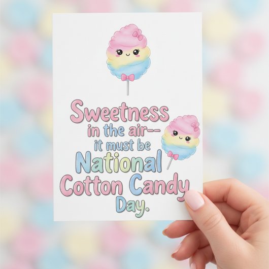 National Cotton Candy Day Dankeskarte