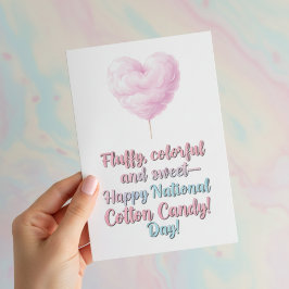 National Cotton Candy Day Dankeskarte
