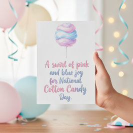 National Cotton Candy Day Dankeskarte
