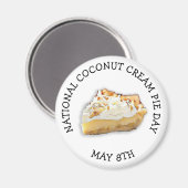 National Cream Pie Day 8. Mai Holiday Magnet (Vorderseite/Rückseite)