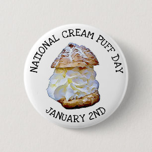 National Cream Puff Day 2. Januar Button