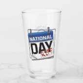 National Day Riff Pint für Lager Glas (Vorderseite)