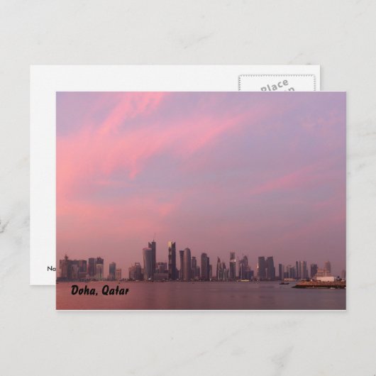 National Day Sunset a, Doha, Katar Postkarte (Vorne/Hinten)