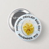 National Deviled Egge Day Food Holiday Button (Vorne & Hinten)