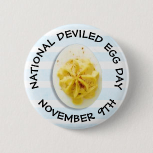 National Deviled Egge Day Food Holiday Button