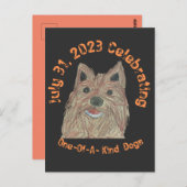 National Dog Day feiert einzigartige Welpen Postkarte (Vorne/Hinten)