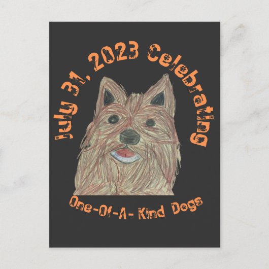 National Dog Day feiert einzigartige Welpen Postkarte (Vorderseite)