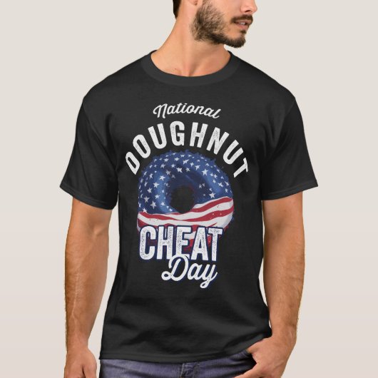 National Doughnut Cheat Day Funny T - Shirt (Vorderseite)