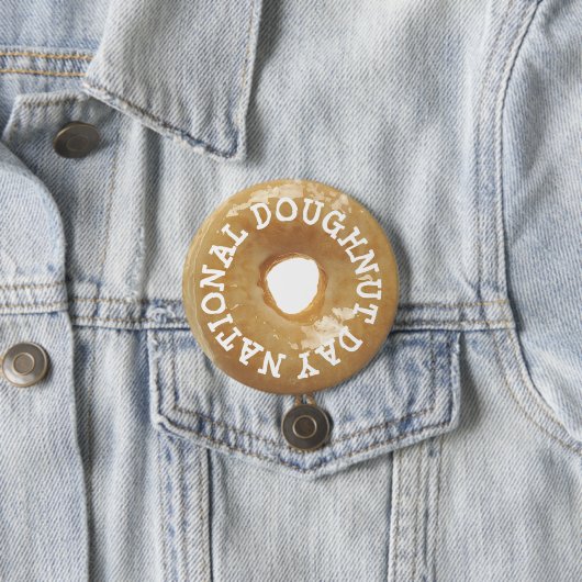 National Doughnut Day Glazed Donut Doughnut Button (Beispiel)