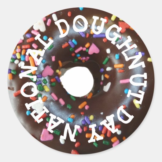 National Doughnut Day Stickers Chocolate (Vorderseite)