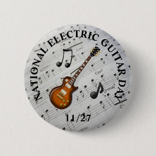 National Electric Guitar Day 27. November Feiertag Button