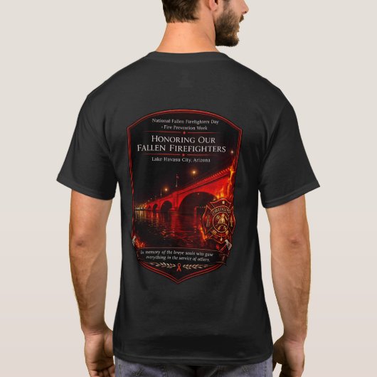 National Fallen Firefighters Day London Bridge T-Shirt (Rückseite)