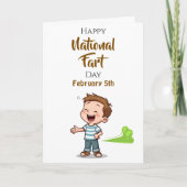 National Fart Day | February 5th Funny Holiday Karte (Vorderseite)