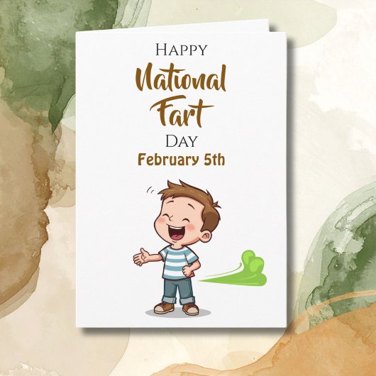 National Fart Day | February 5th Funny Holiday Karte