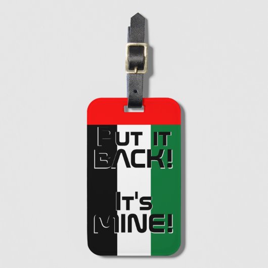 National Flag Funny Patriotic Gepäckanhänger (Vorderseite Vertikal)