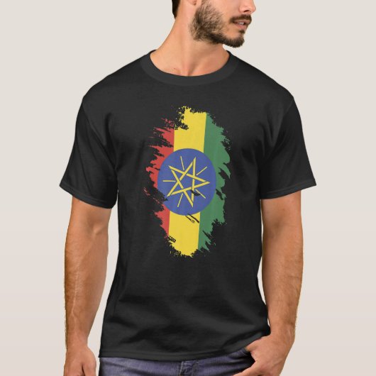 National Flag of Ethiopia souvenir  for men women  T-Shirt (Vorderseite)