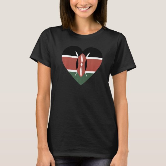 National Flag of Kenya souvenir for men women 4 T-Shirt (Vorderseite)