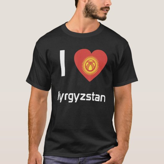 National Flag of Kyrgyzstan souvenir  for men wome T-Shirt (Vorderseite)