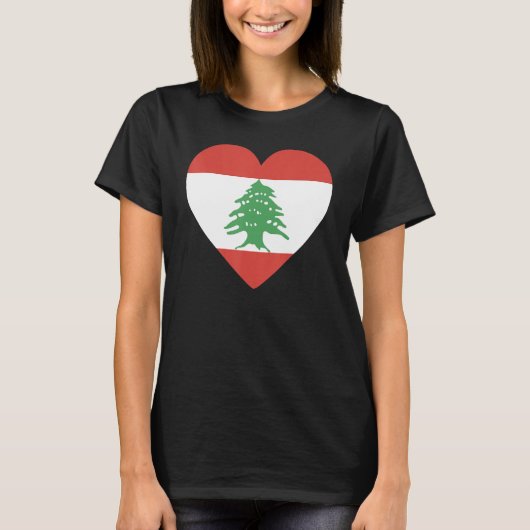 National Flag of Lebanon souvenir for men women 4 T-Shirt (Vorderseite)