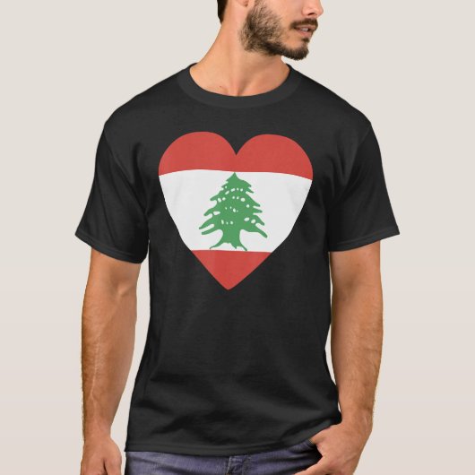 National Flag of Lebanon souvenir for men women 4 T-Shirt (Vorderseite)