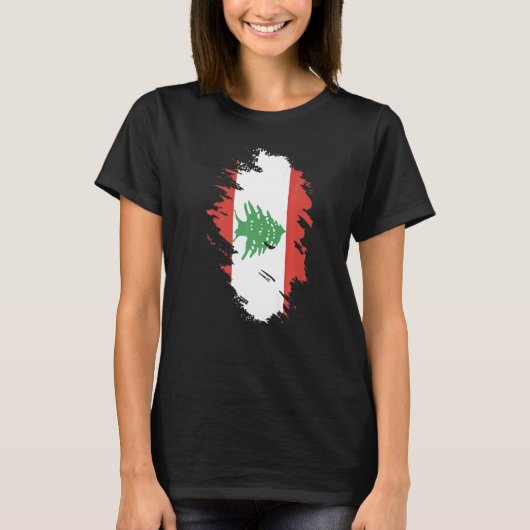 National Flag of Lebanon souvenir  for men women   T-Shirt (Vorderseite)