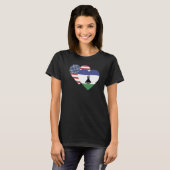 National Flag of Lesotho souvenir  for men women   T-Shirt (Vorne ganz)