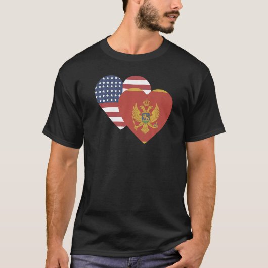 National Flag of Montenegro souvenir for men wome T-Shirt (Vorderseite)