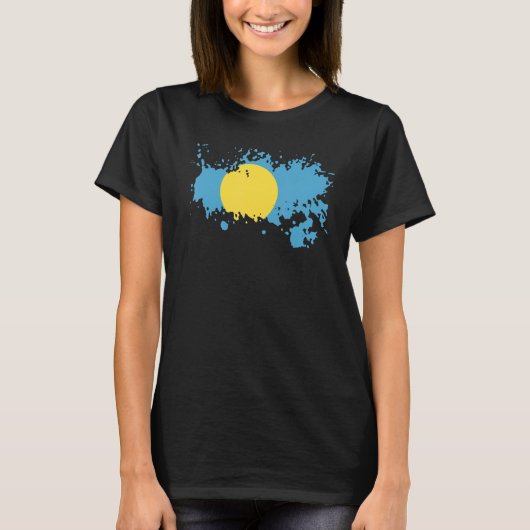 National Flag of Palau souvenir for men women 2 T-Shirt (Vorderseite)