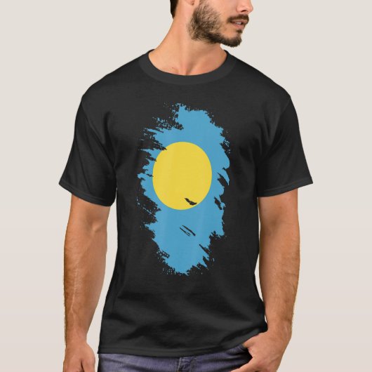 National Flag of Palau souvenir for men women 3 T-Shirt (Vorderseite)