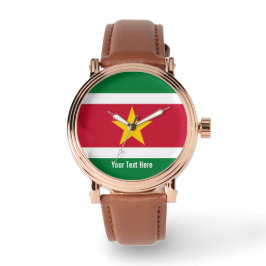 National flag of Suriname Armbanduhr