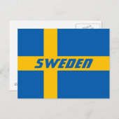 National Flag of Sweden Postkarte (Vorne/Hinten)