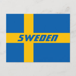 National Flag of Sweden Postkarte