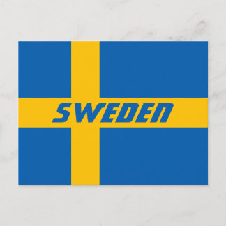 National Flag of Sweden Postkarte