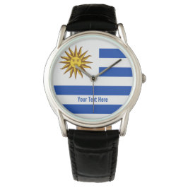 National flag of Uruguay Armbanduhr