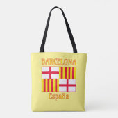National Flag Red White Yellow Barcelona Patriotic Tasche (Rückseite)