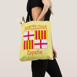 National Flag Red White Yellow Barcelona Patriotic Tasche