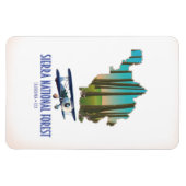 National forest California USA map Magnet (Horizontal)