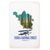 National forest California USA map Magnet (Vertikal)