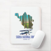 National forest California USA map Mousepad (Mit Mouse)