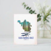 National forest California USA map Postkarte (Stehend Vorderseite)