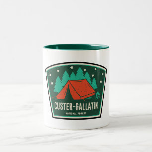 National Forest Camping Custer Gallatin Zweifarbige Tasse