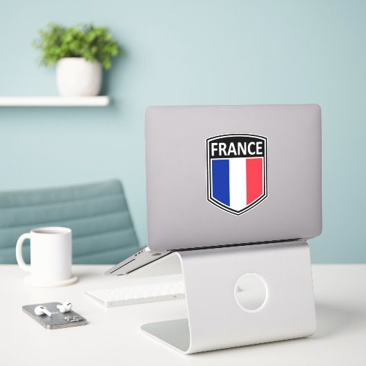 National - Frankreich Aufkleber (Laptop auf Schreibtisch)